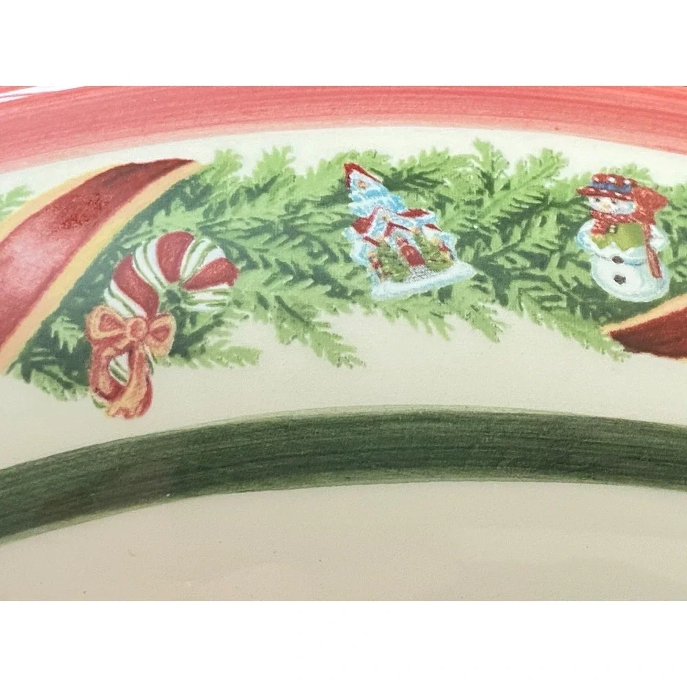 Radko Christopher's Tree Oval Covered Casserole Dish 2.5 Qt Christmas